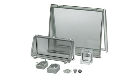 electrical enclosure inspection windows|fibox inspection window.